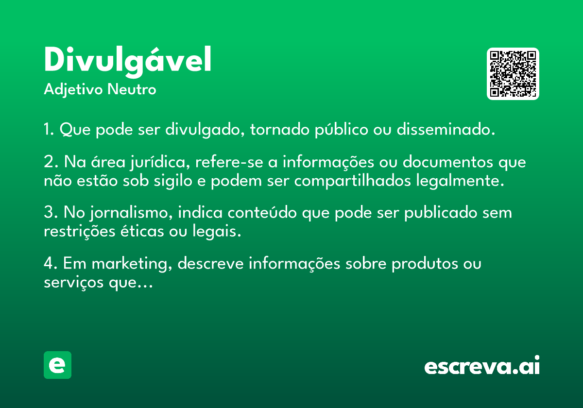 divulgável