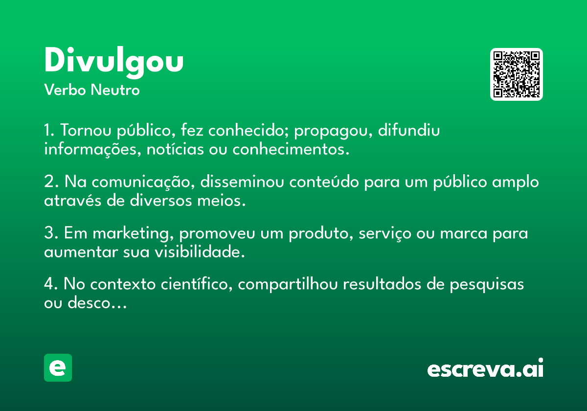 divulgou