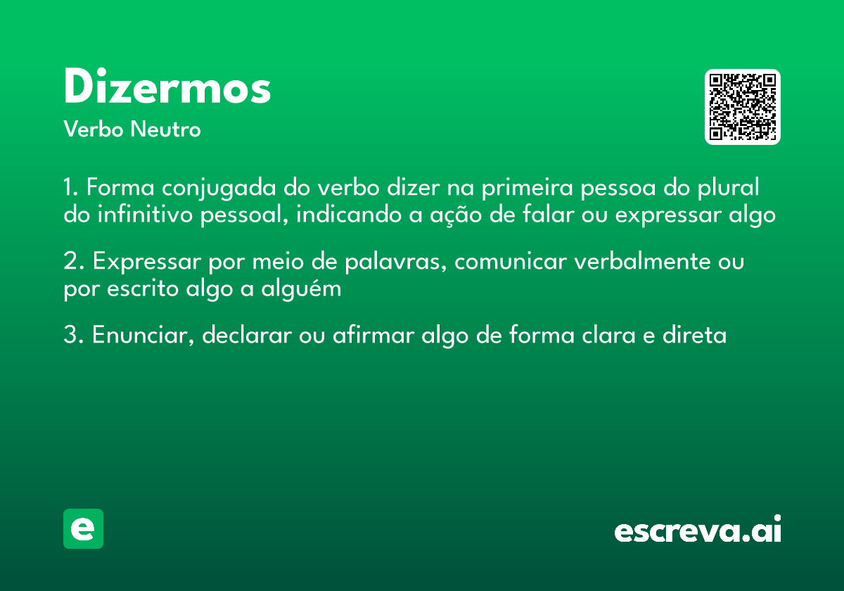 dizermos