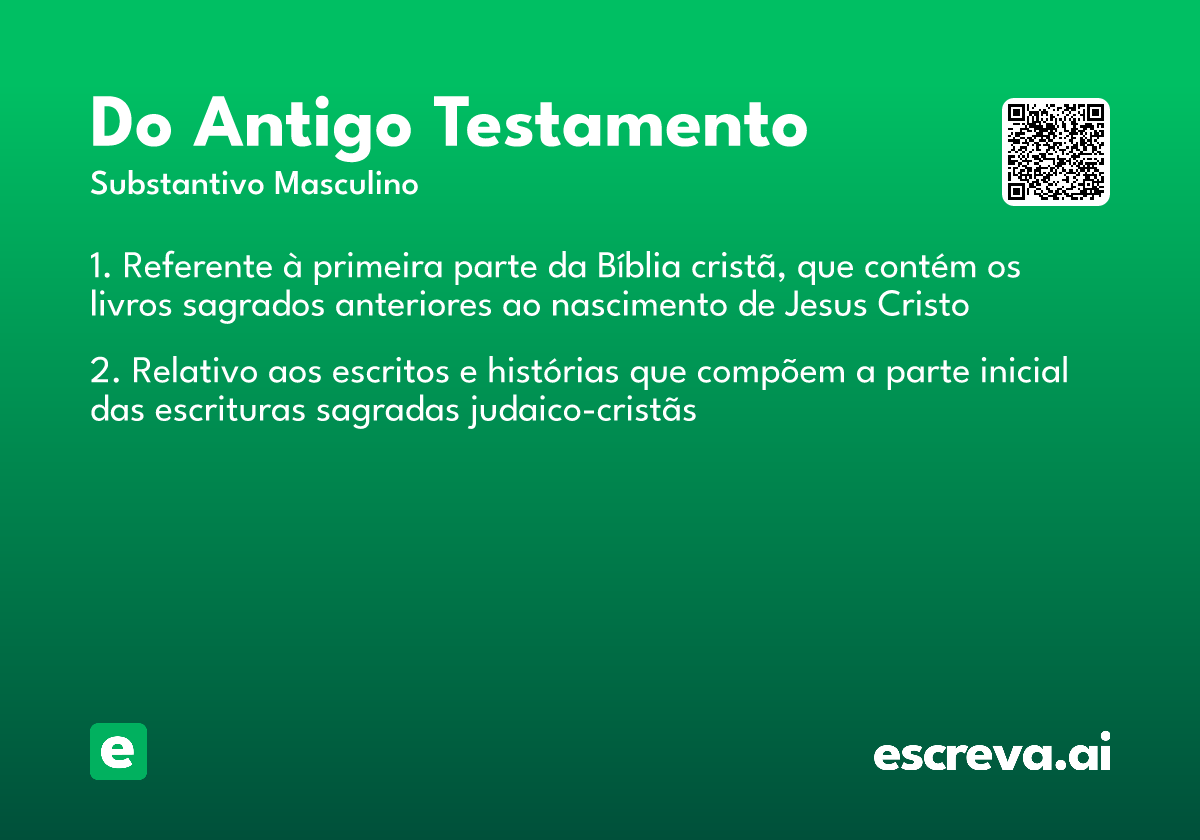 do Antigo Testamento