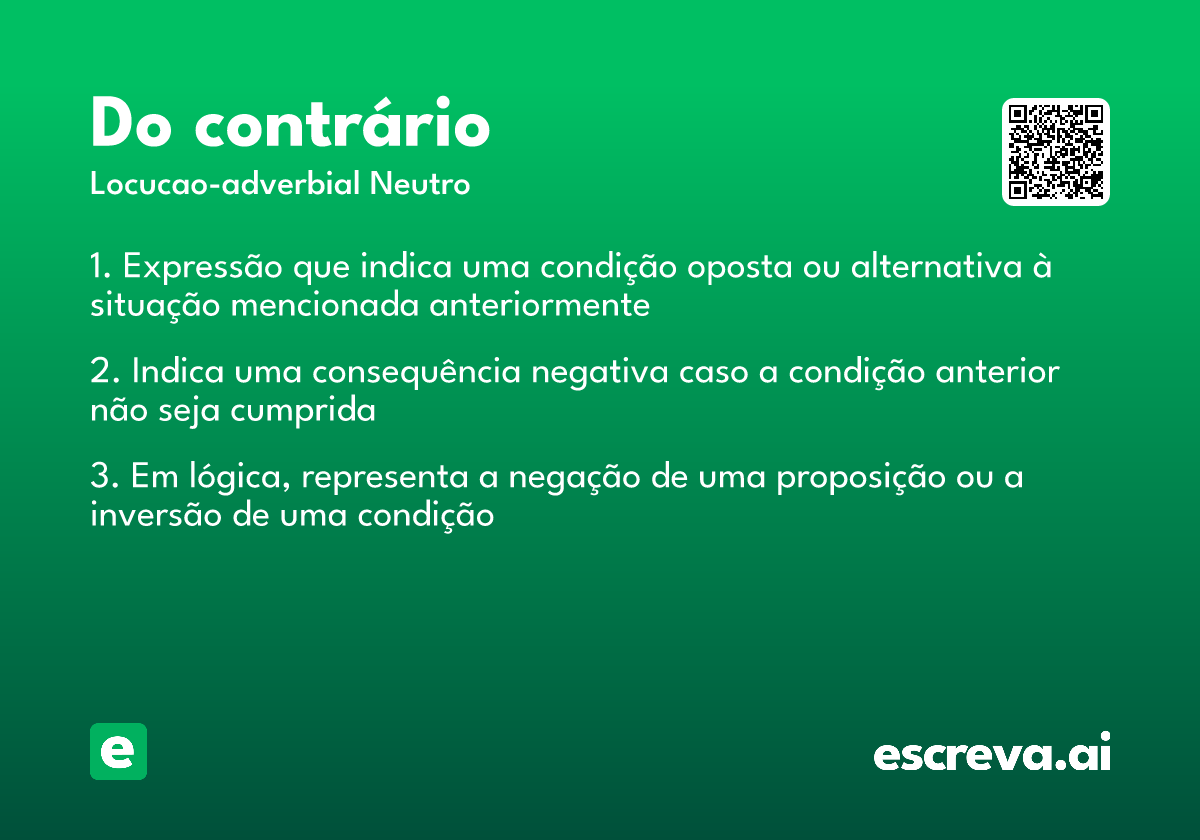 do contrário