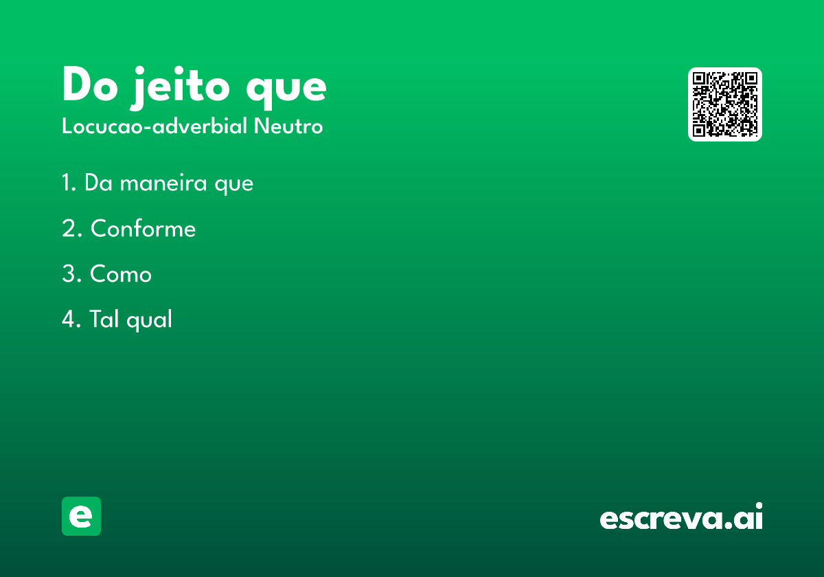 do jeito que