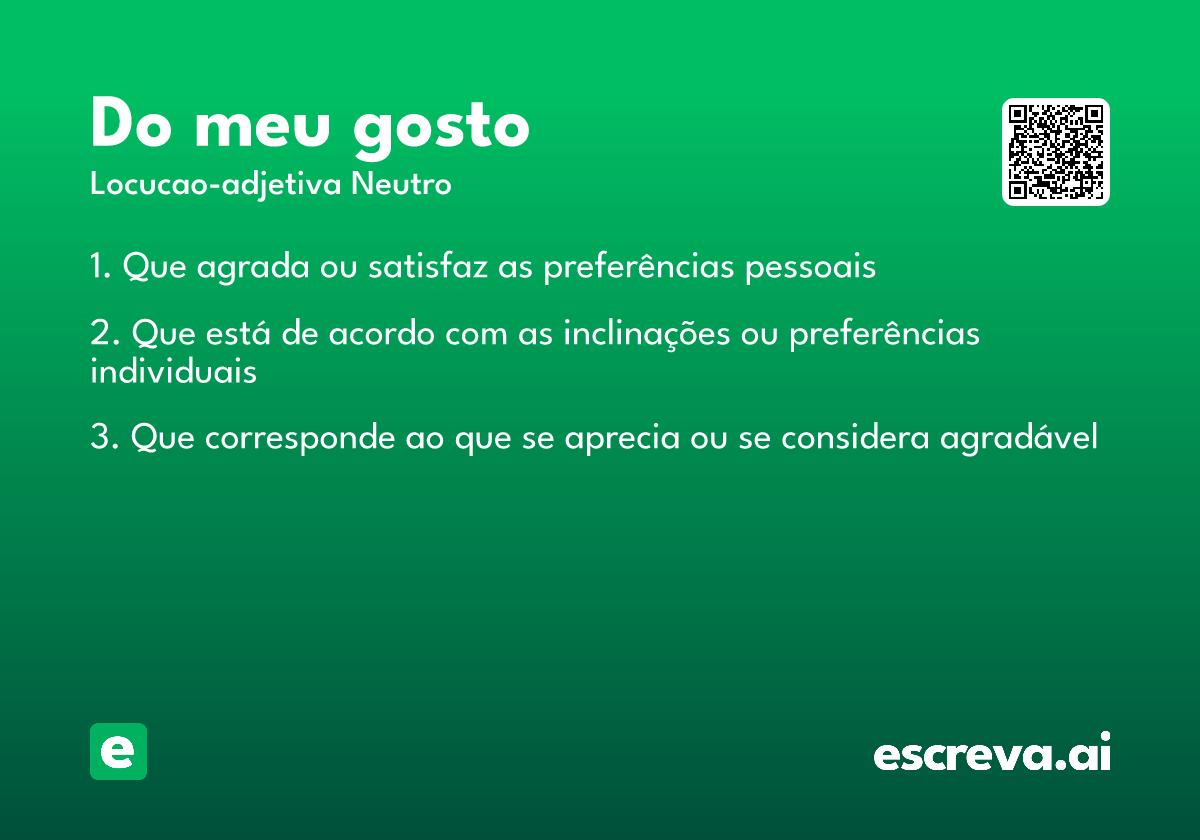 do meu gosto