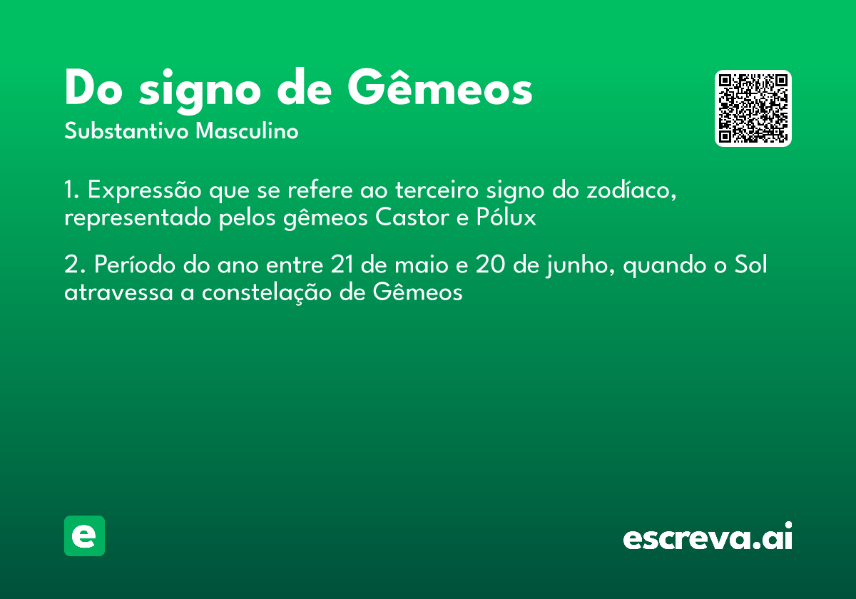 do signo de Gêmeos
