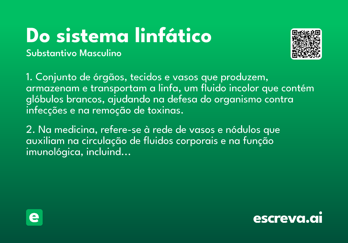 do sistema linfático
