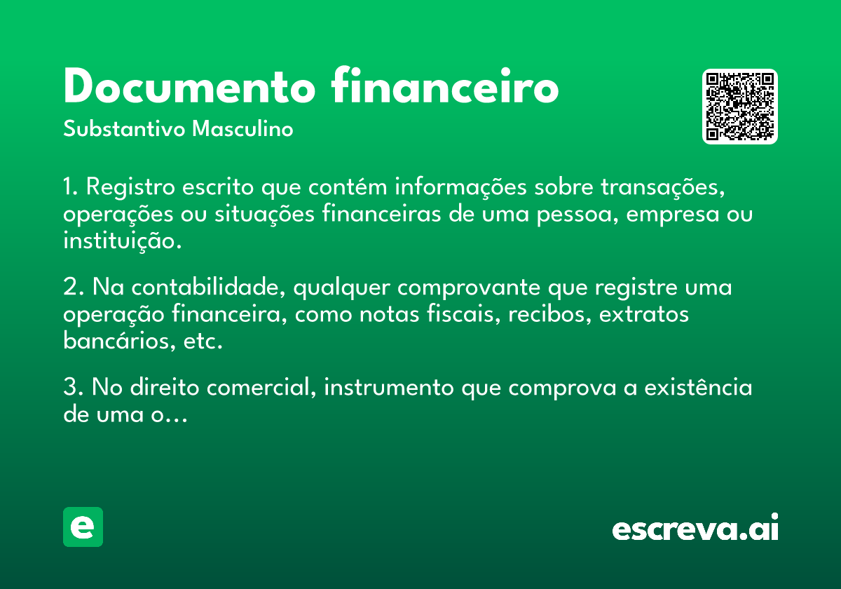 documento financeiro