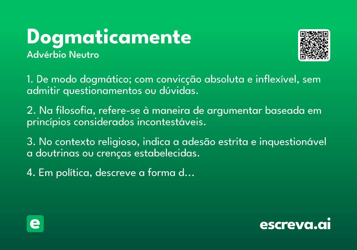 dogmaticamente