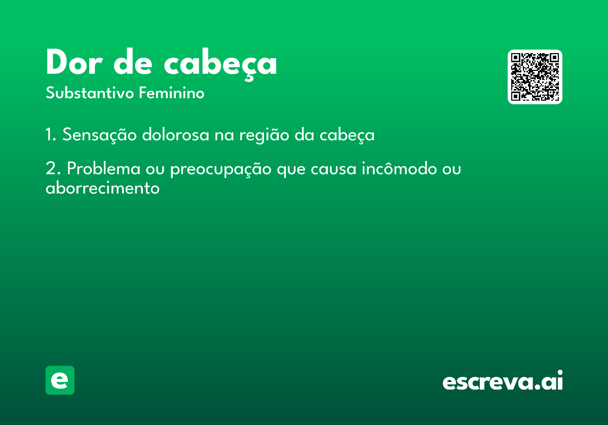 dor de cabeça