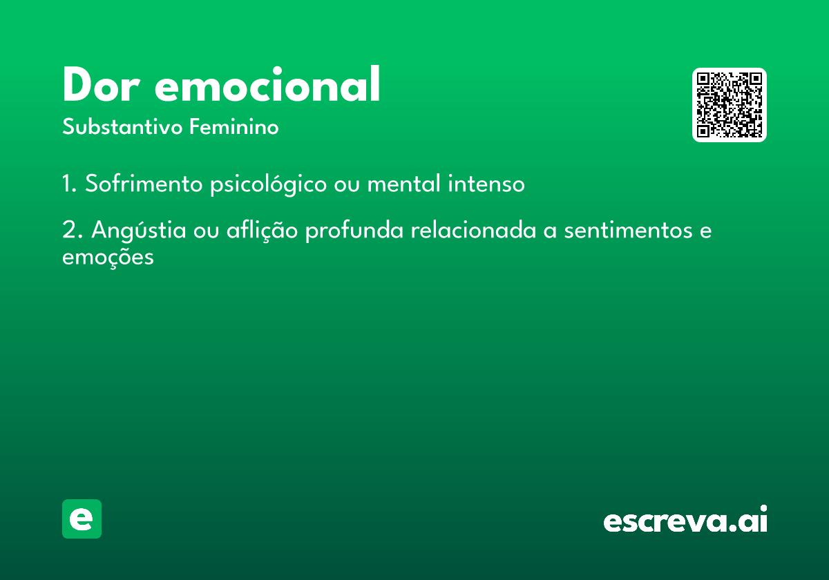 dor emocional