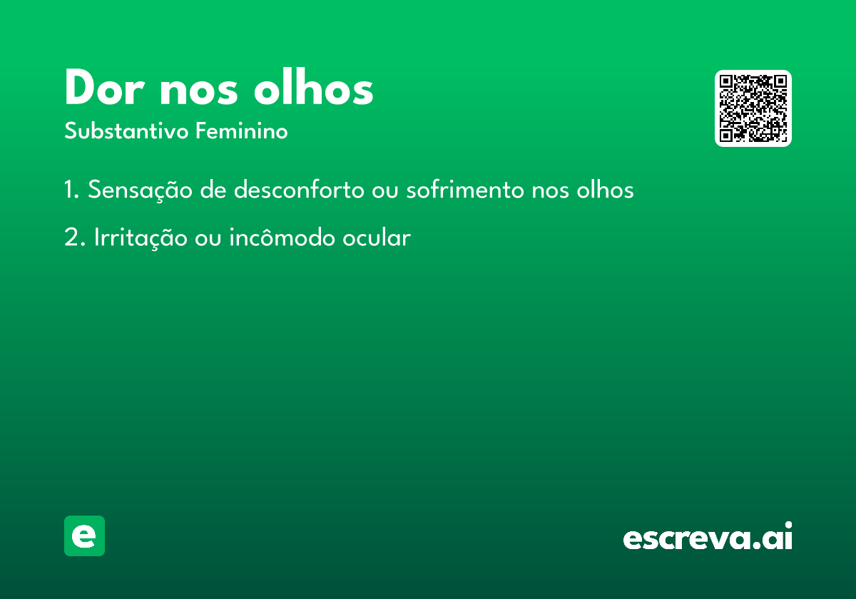 dor nos olhos