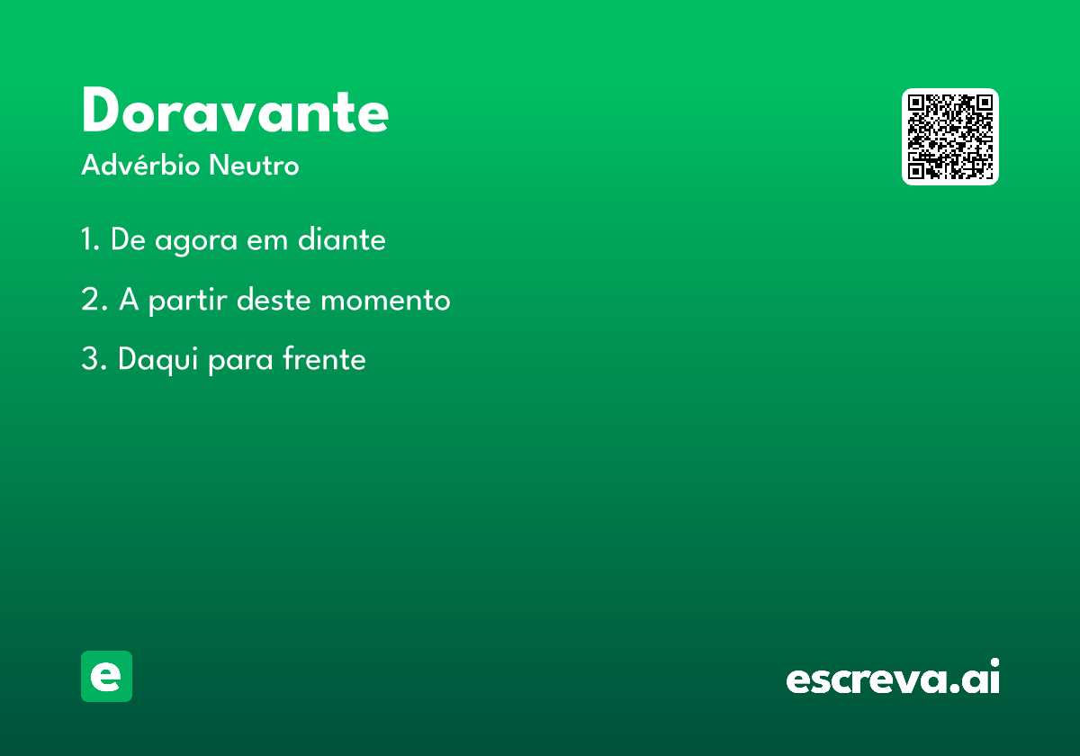 doravante