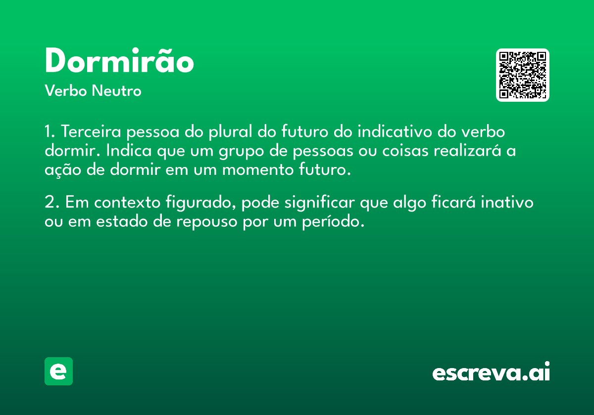 dormirão