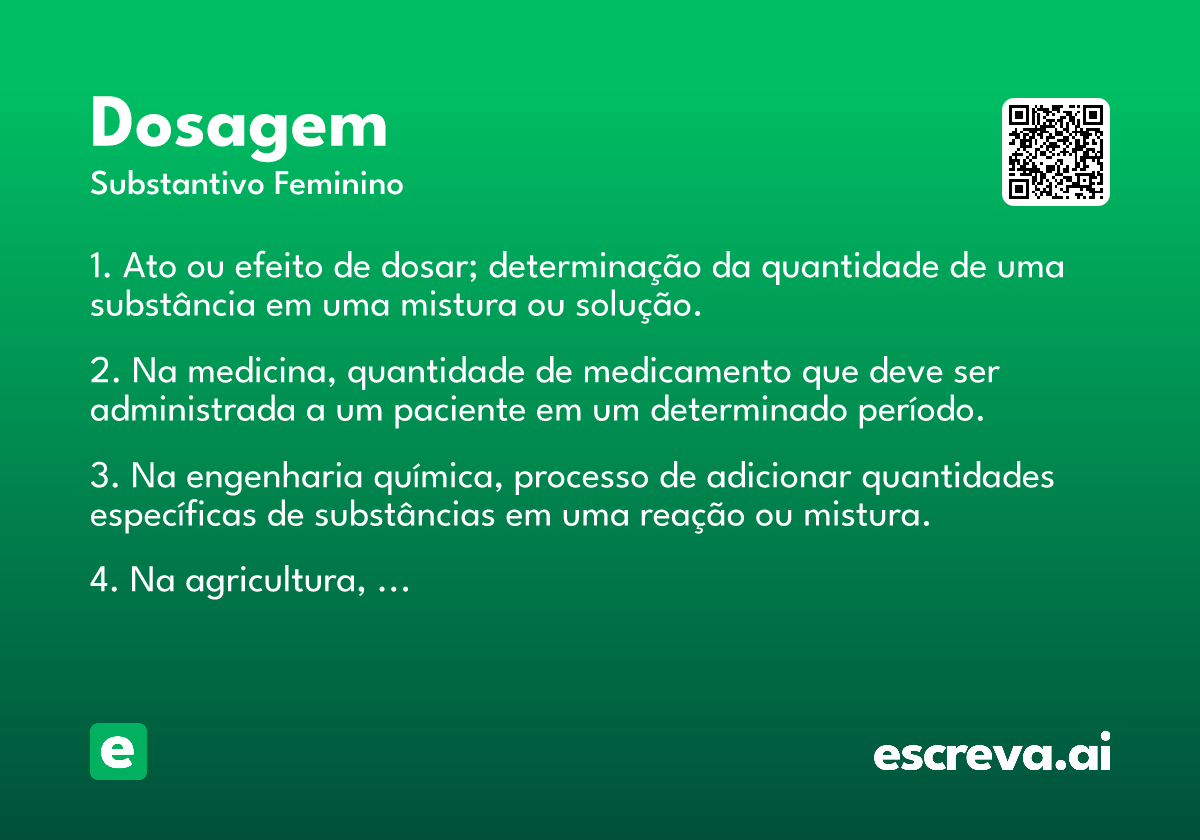 dosagem
