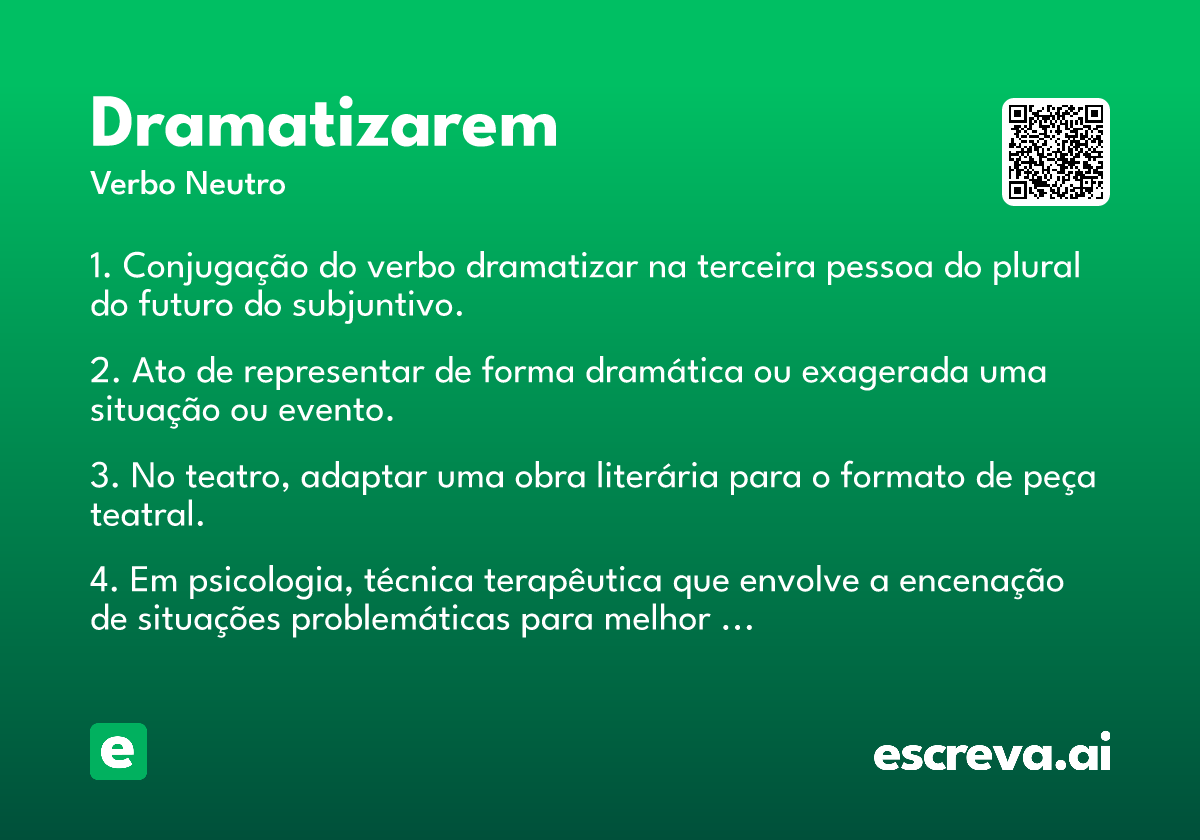dramatizarem