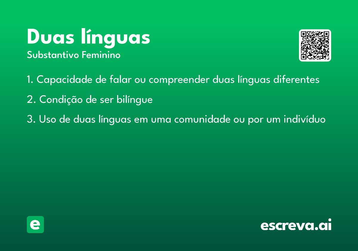 duas línguas