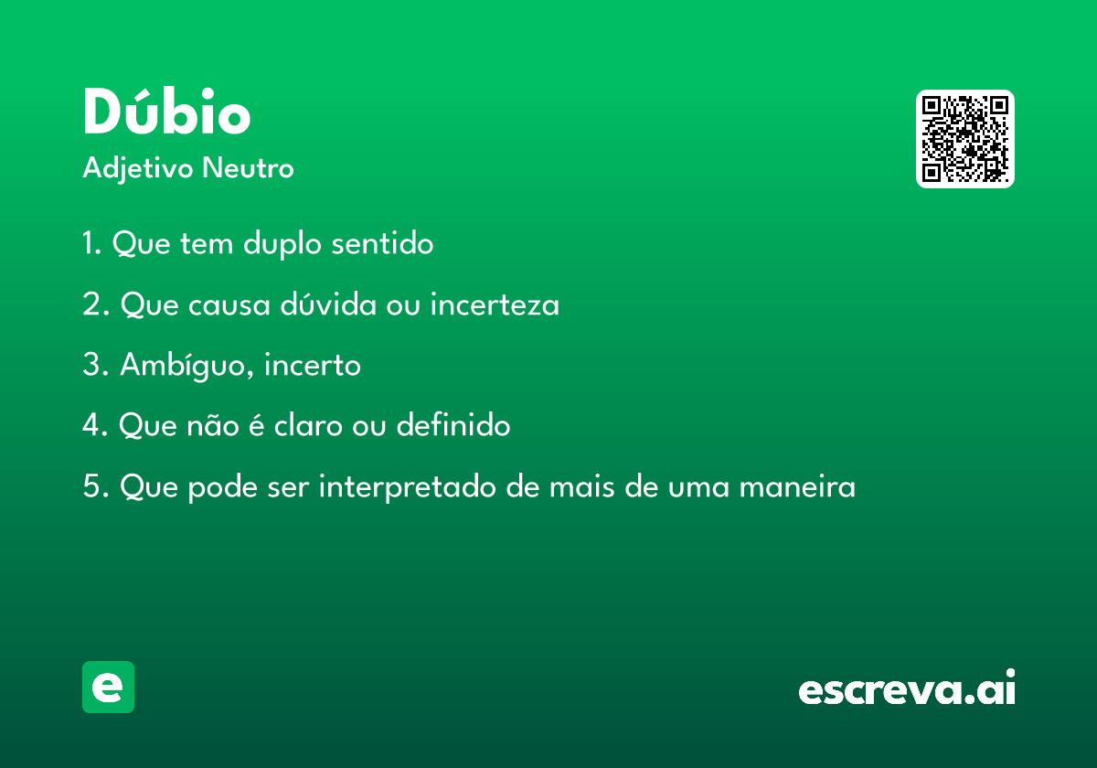 dúbio
