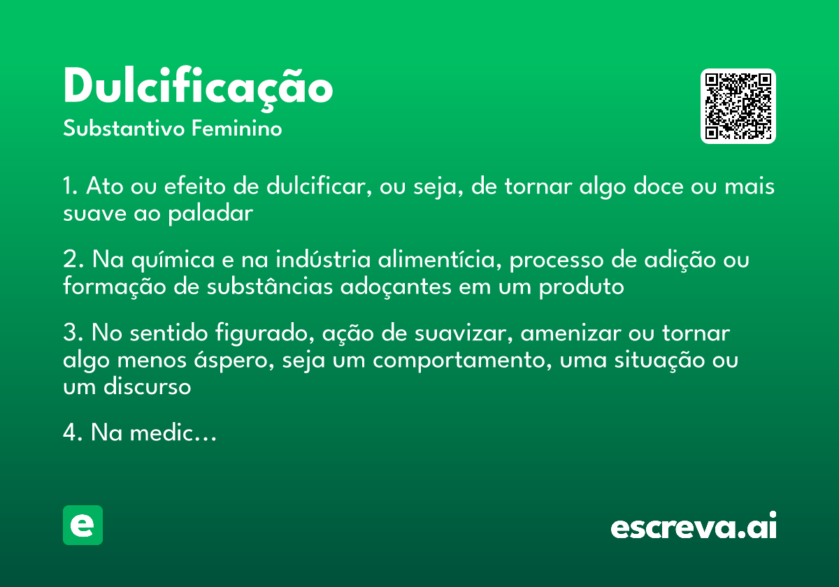 dulcificação