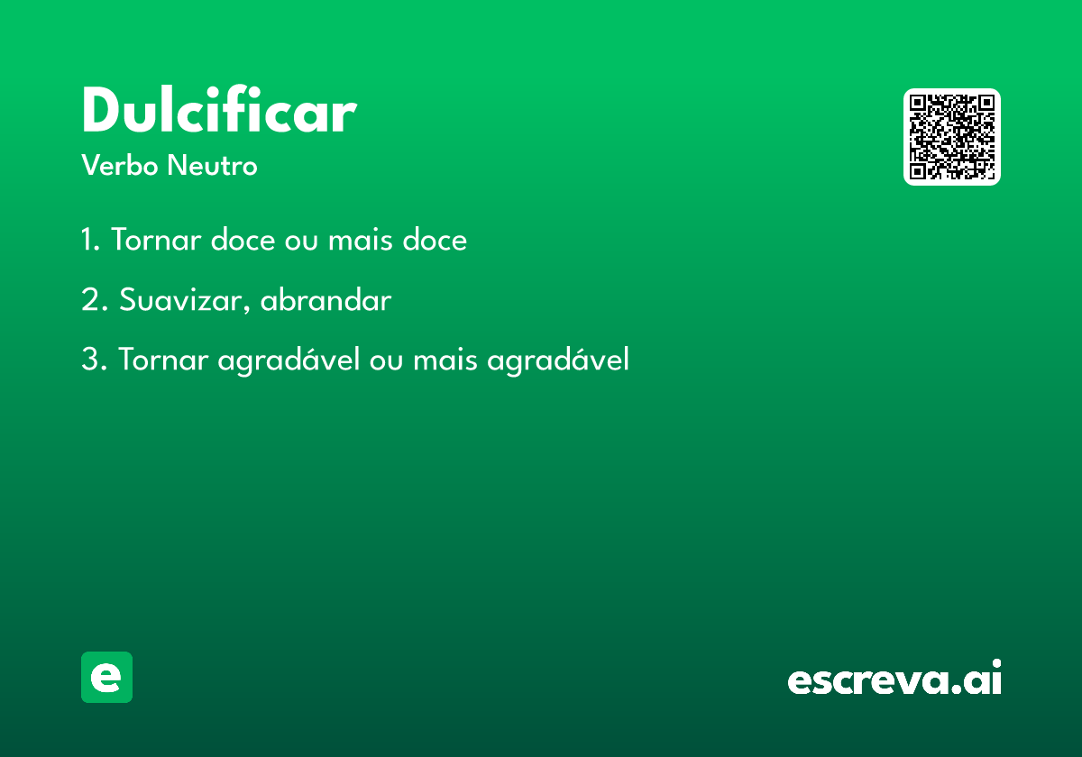 dulcificar