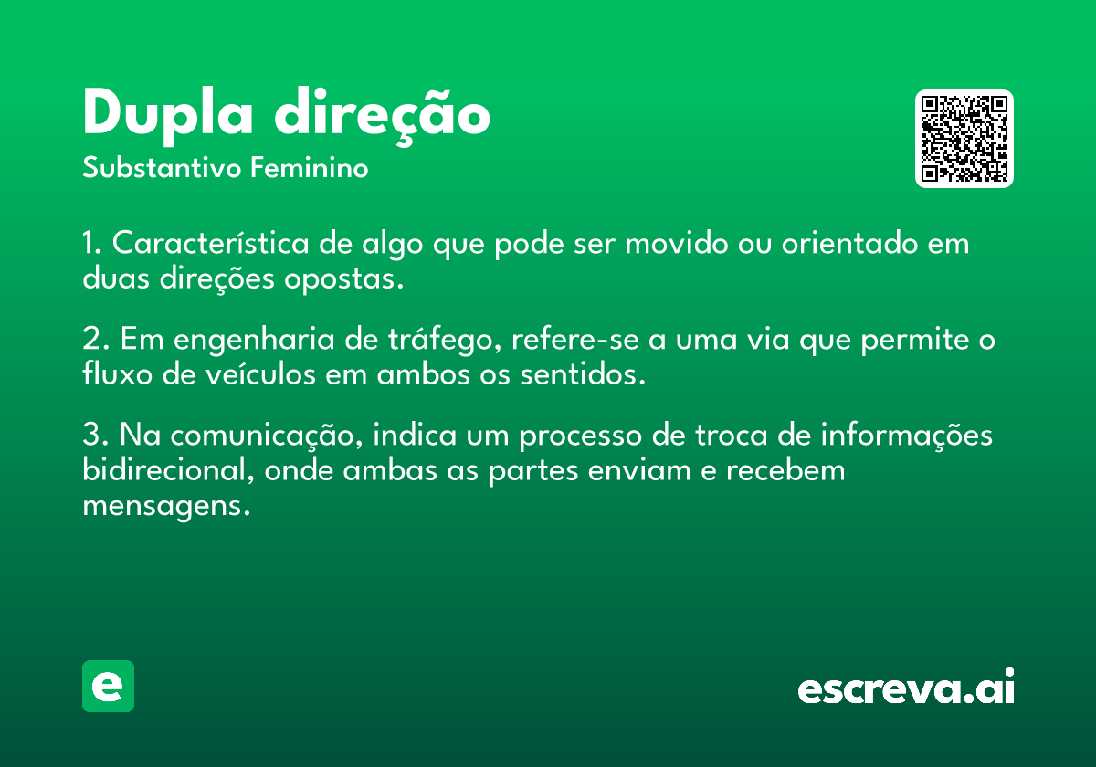 dupla direção