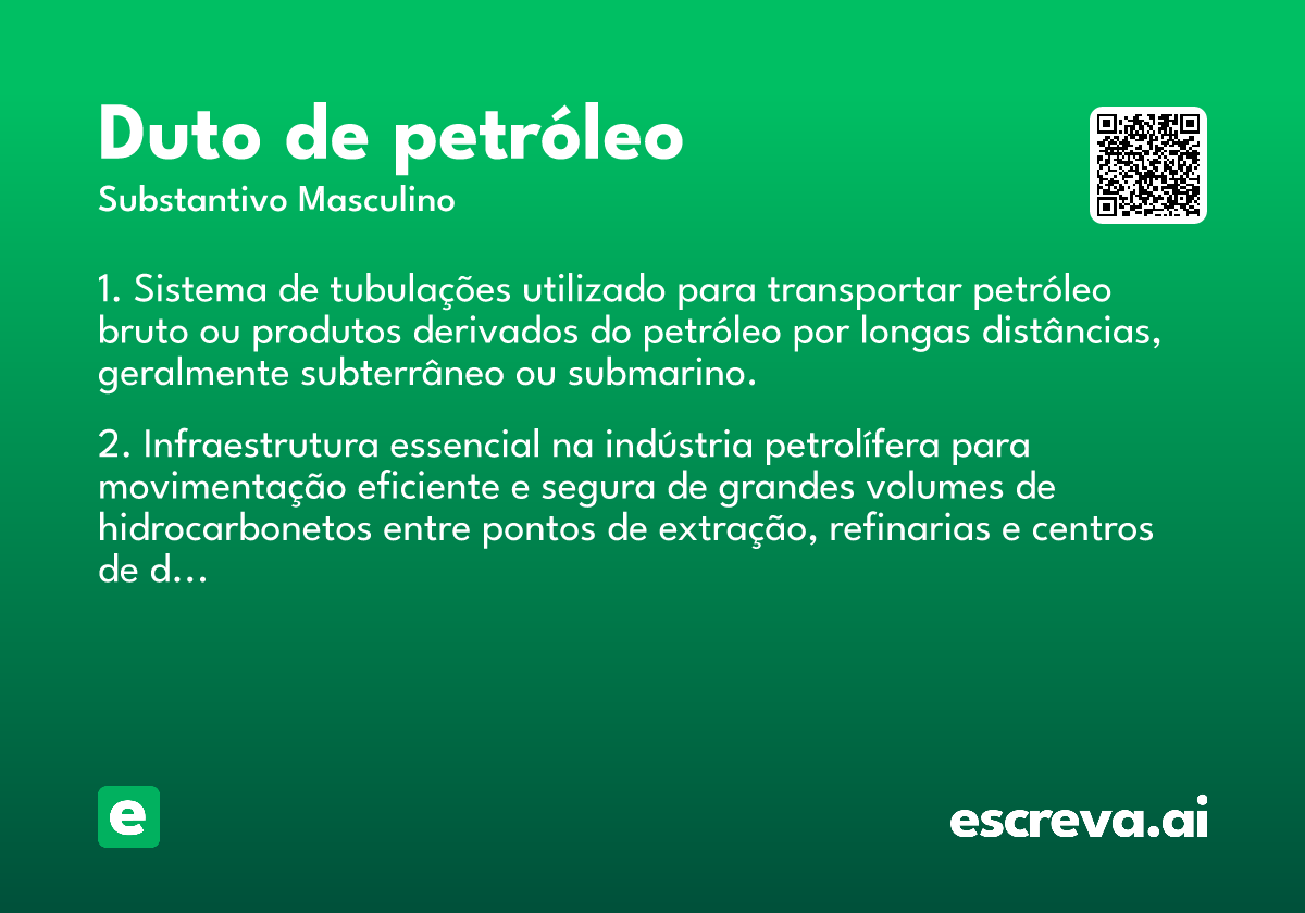 duto de petróleo