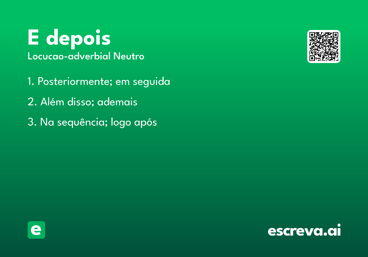 e depois