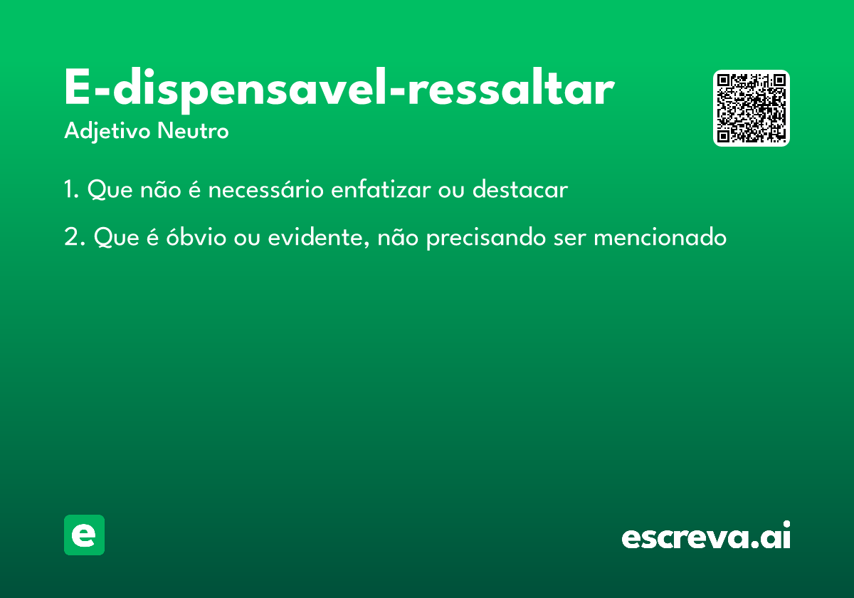 e-dispensavel-ressaltar