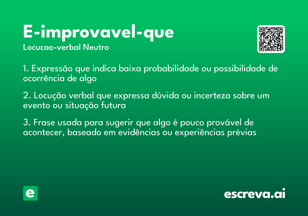 e-improvavel-que