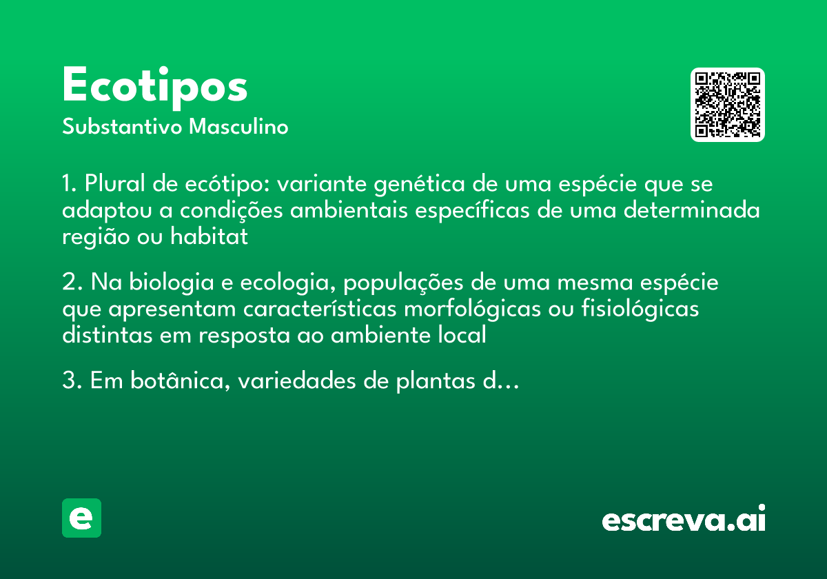 ecotipos