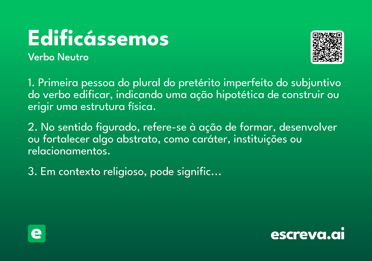 edificássemos