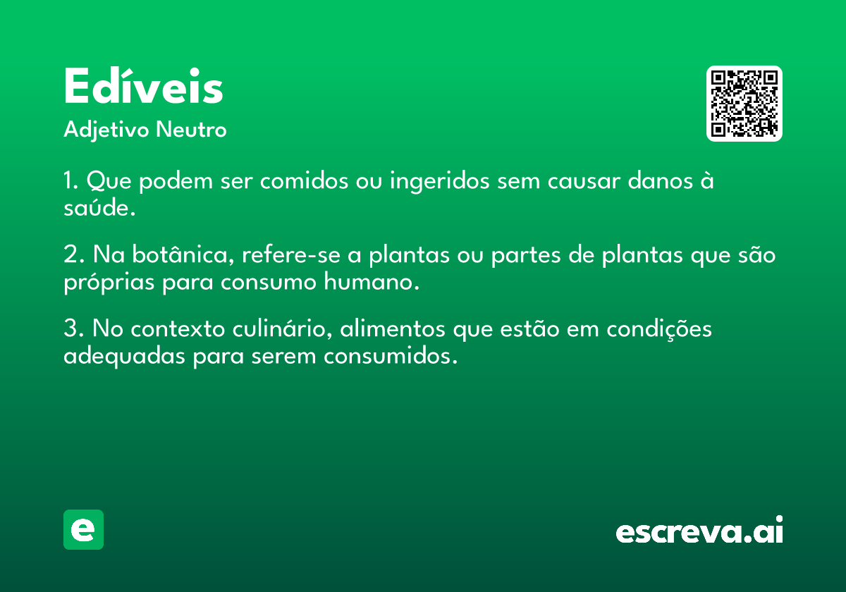 edíveis
