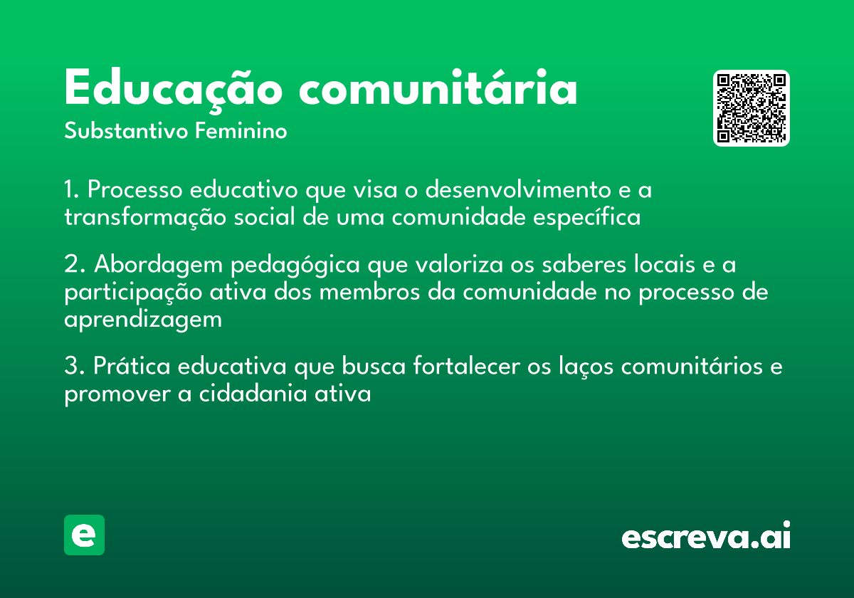 educação comunitária