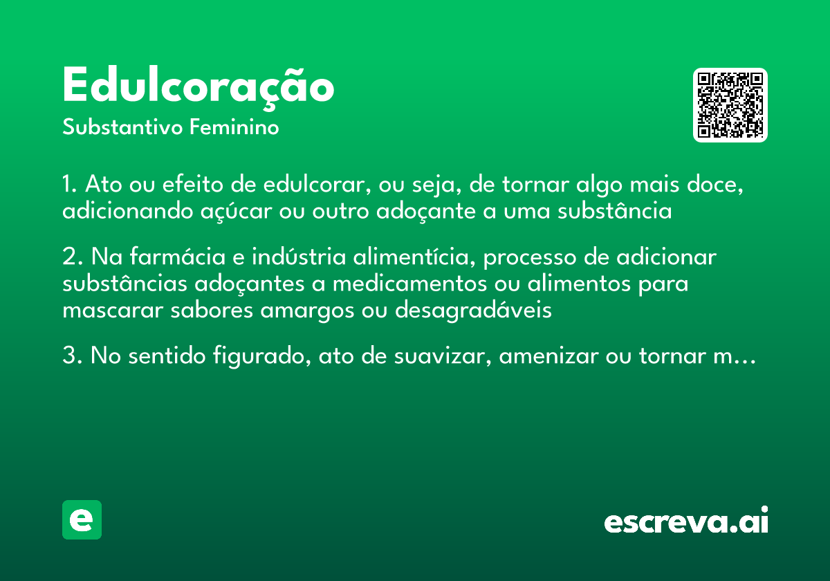 edulcoração