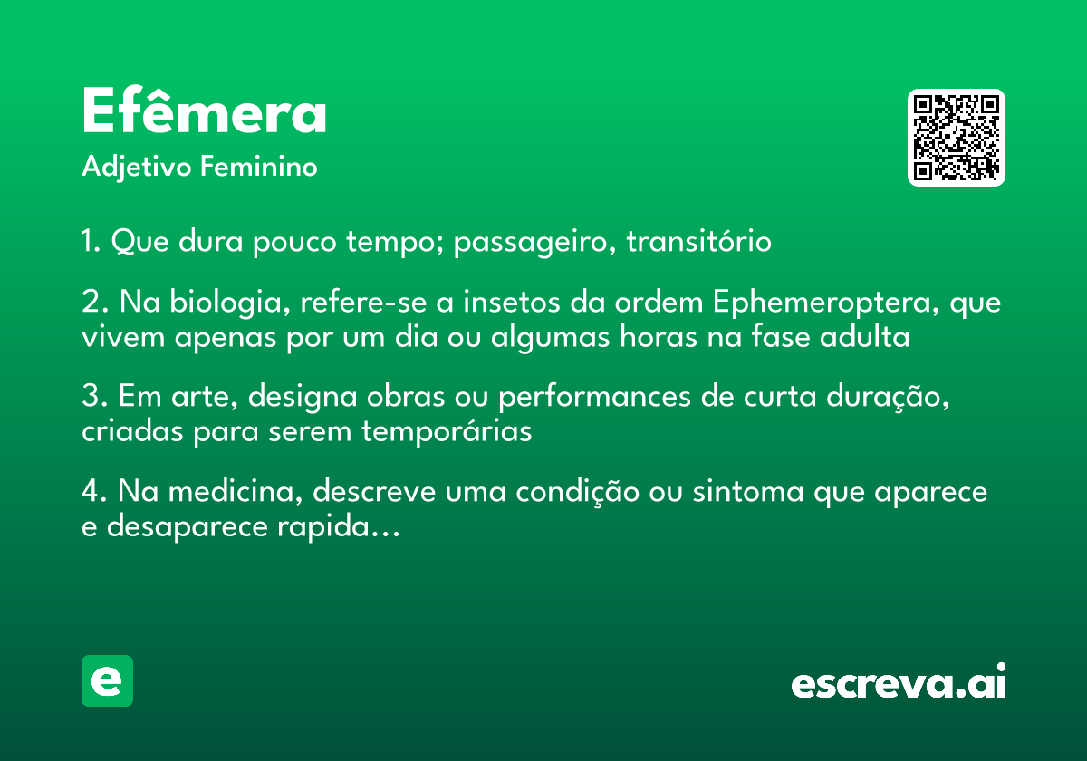 efêmera