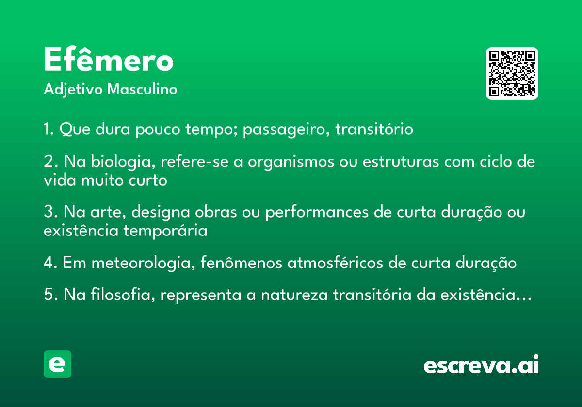 efêmero