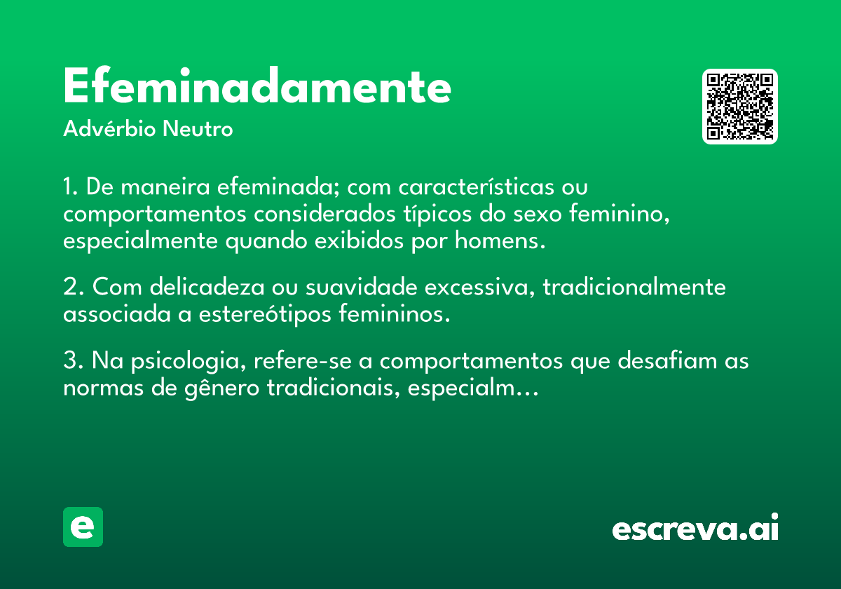 efeminadamente
