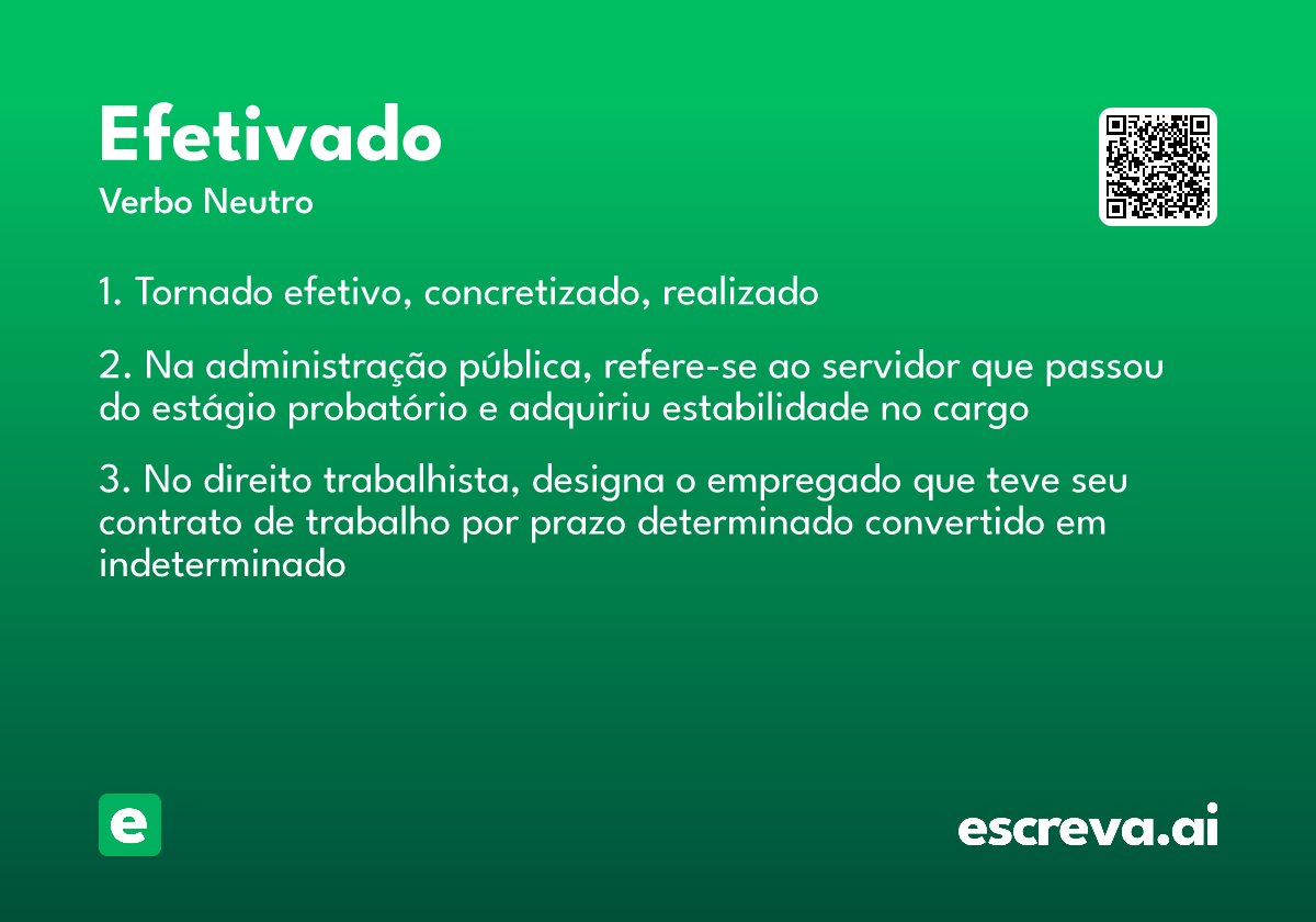 efetivado
