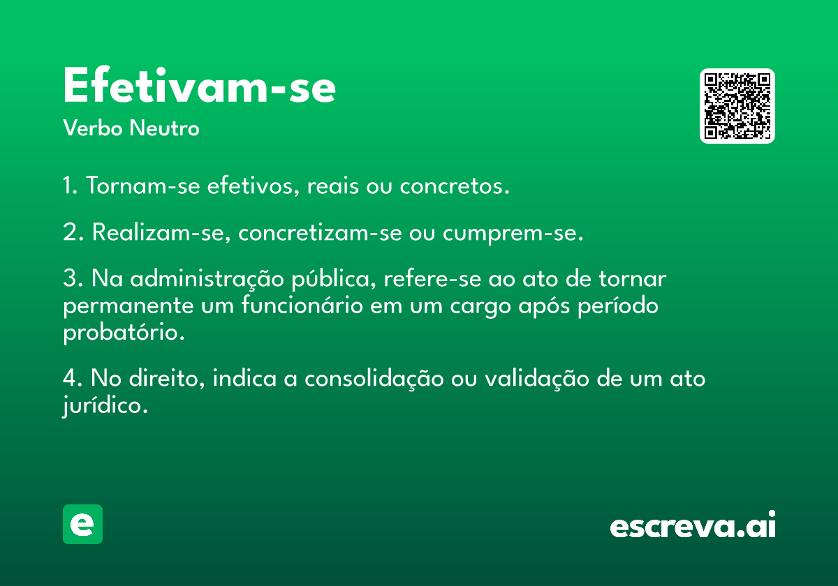efetivam-se