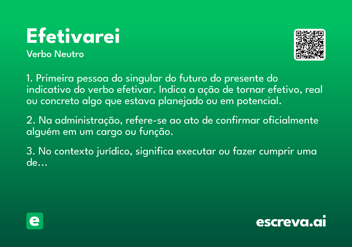 efetivarei