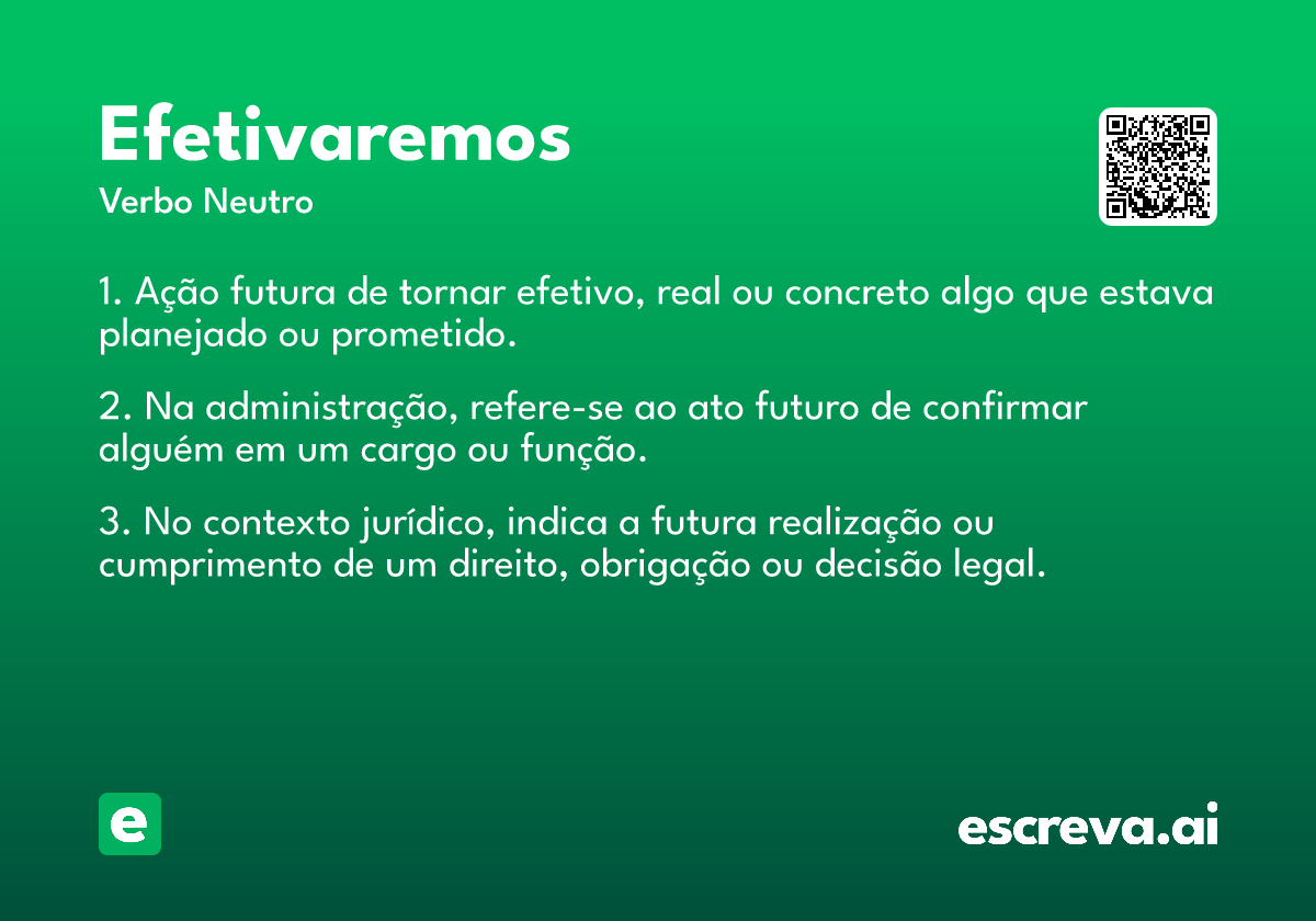 efetivaremos