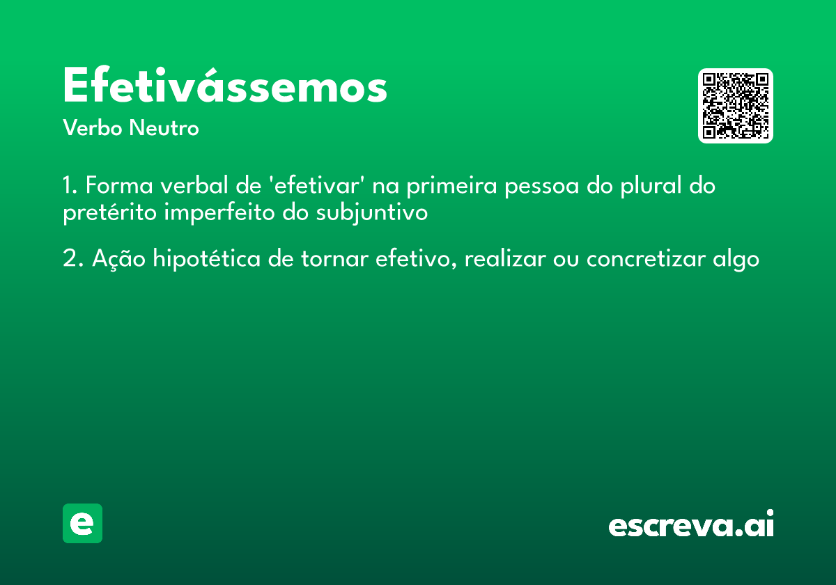 efetivássemos