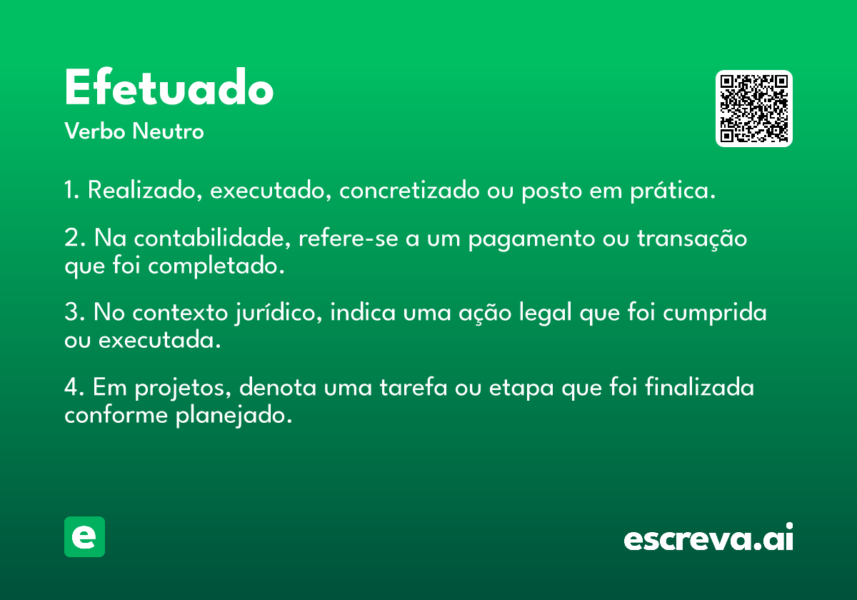 efetuado