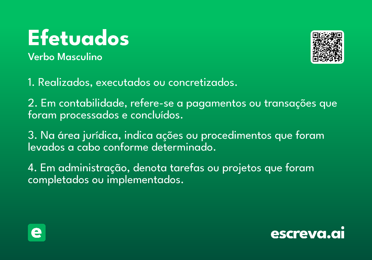 efetuados
