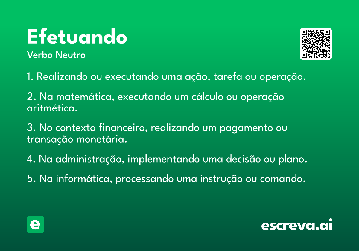 efetuando