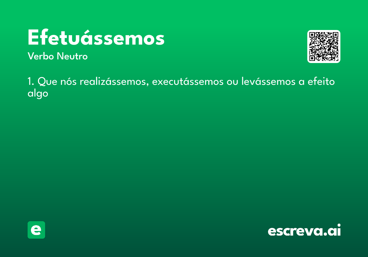 efetuássemos