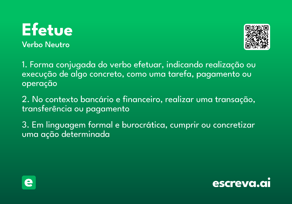 efetue