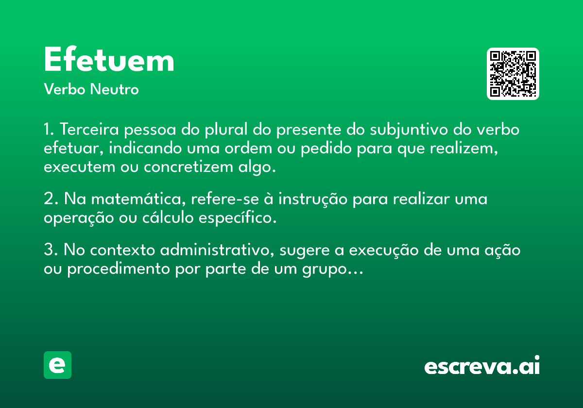 efetuem