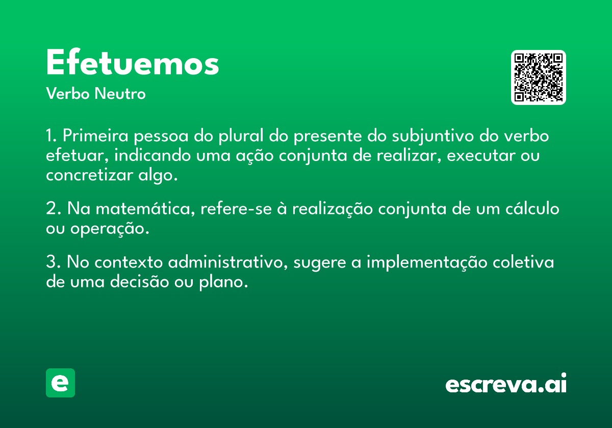 efetuemos