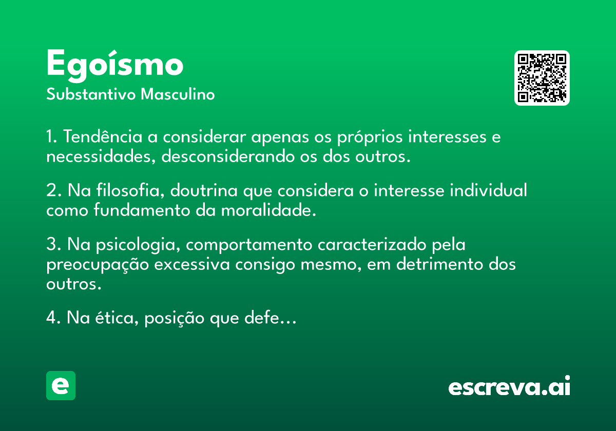 egoísmo