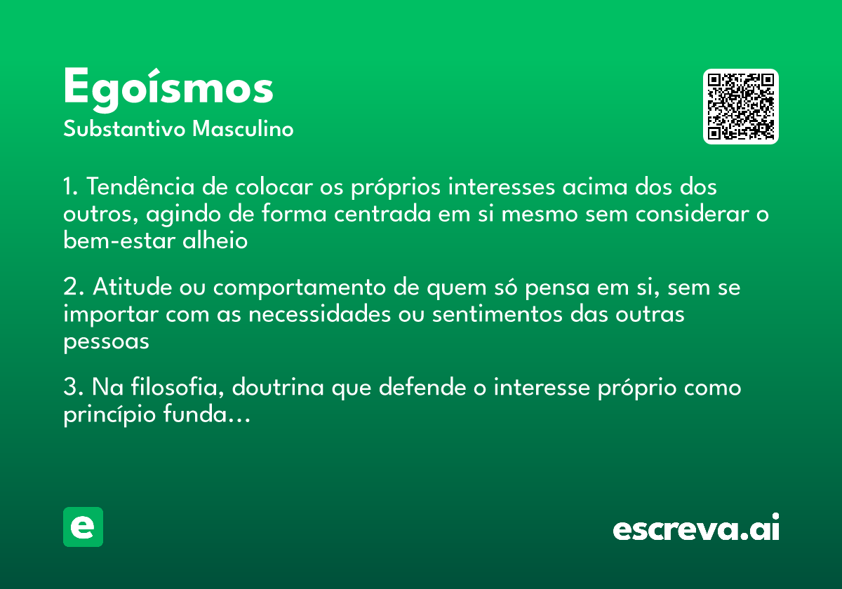 egoísmos
