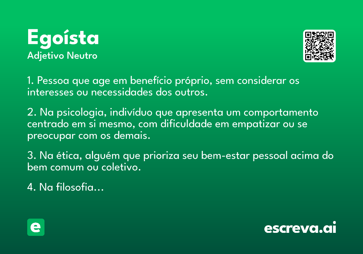 egoísta